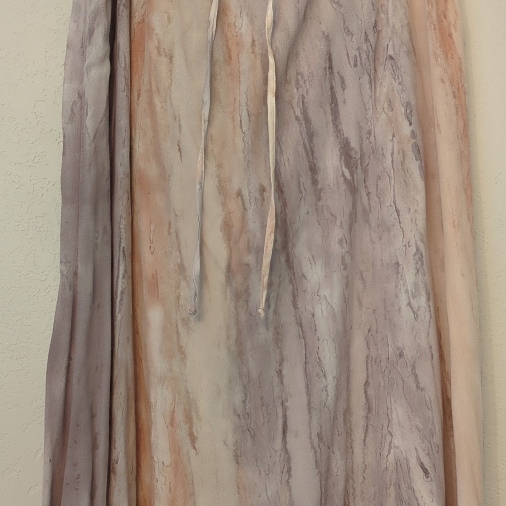 XCVI high low tie dye Bohemian maxi skirt lace waist and waist tie adjustable 1X - Picture 3 of 8